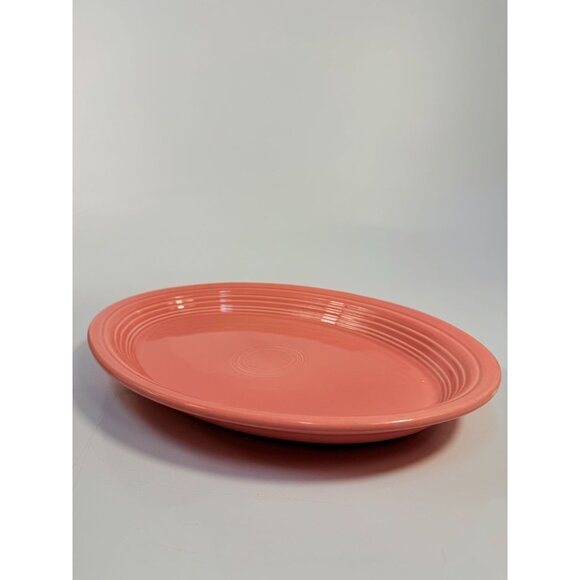 Fiestaware Rose Pink Oval Serving Platter Fiesta Plate Dish 13.5" Vintage Large - Picture 15 of 16